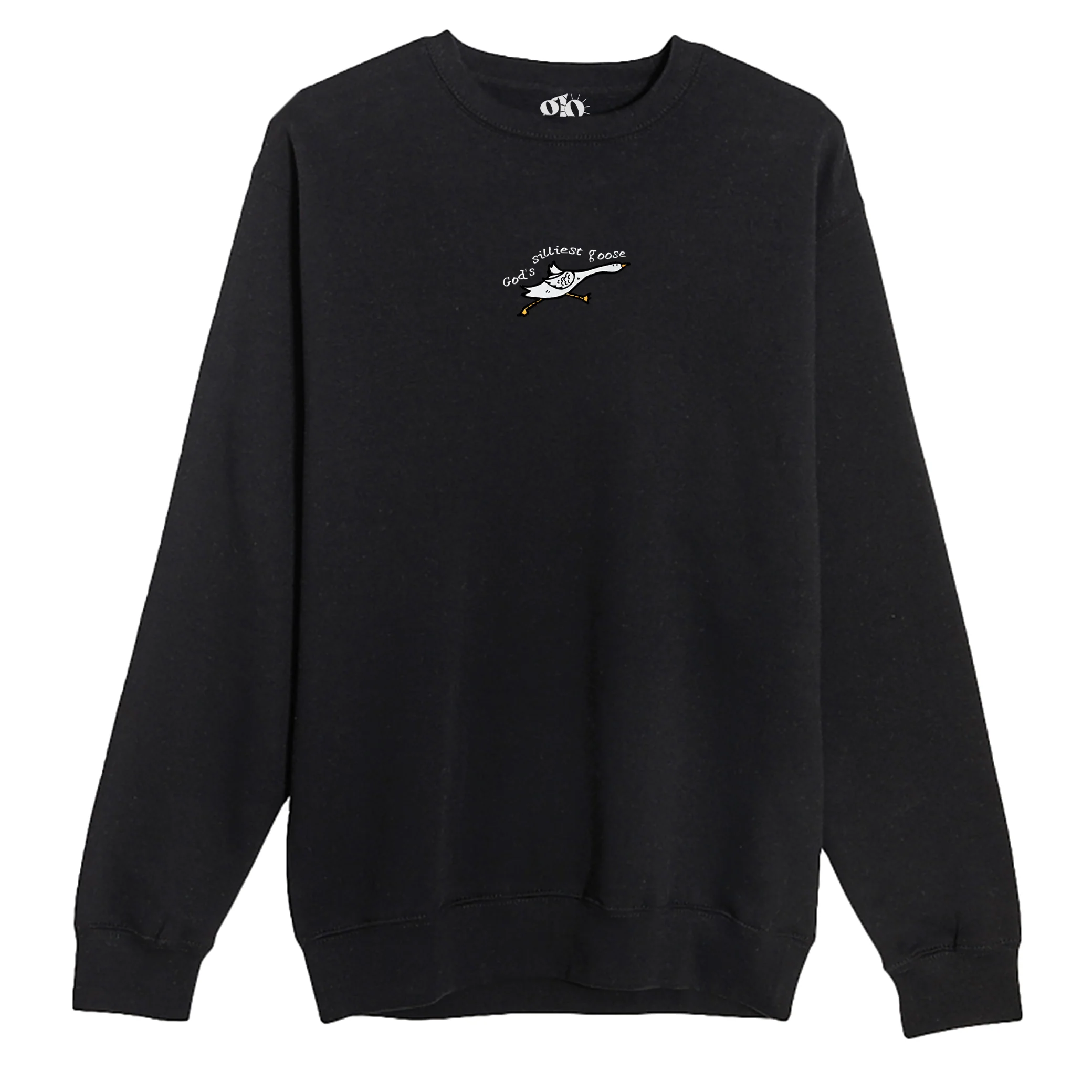 Embroidered God's Silliest Goose Crewneck Sweatshirt