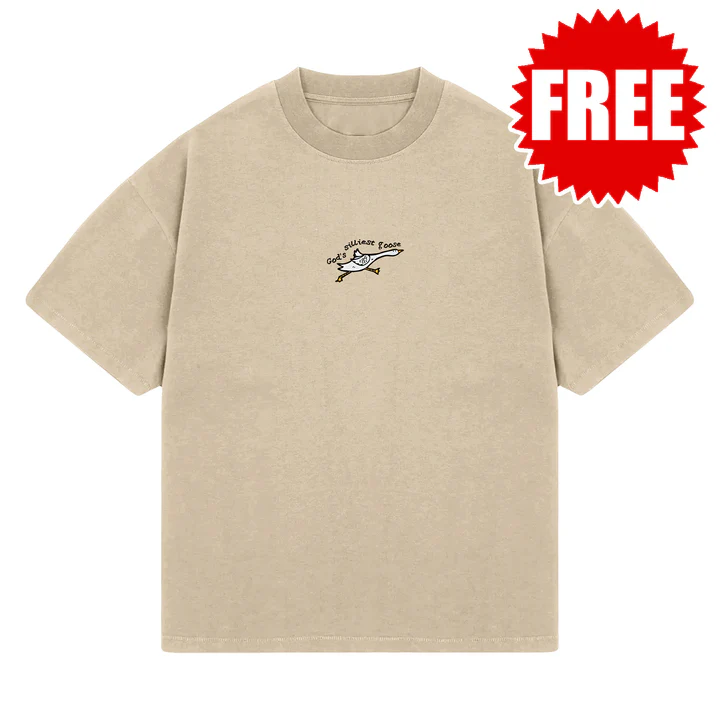 Embroidered God's Silliest Goose Tee - 0
