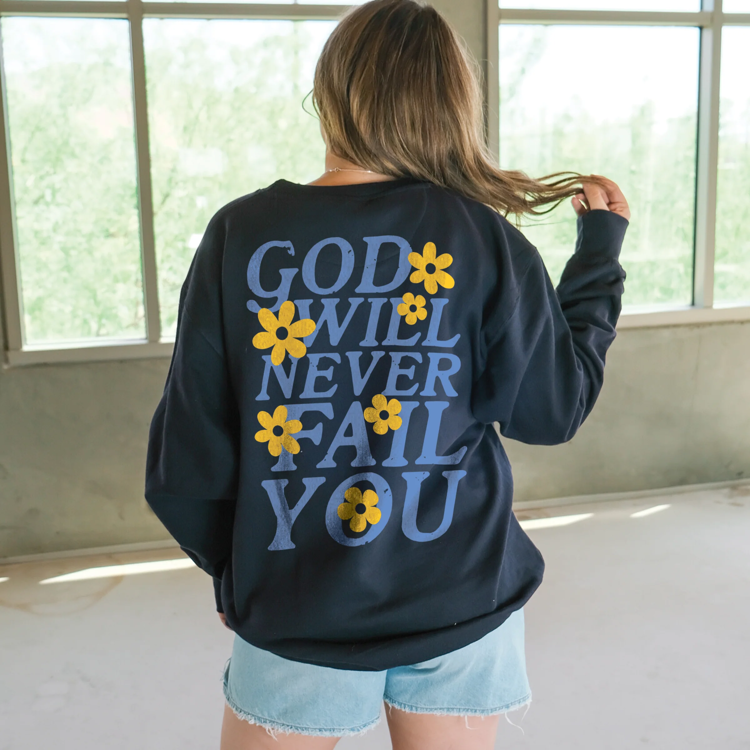 God Never Fails Crewneck Sweatshirt - Image 3