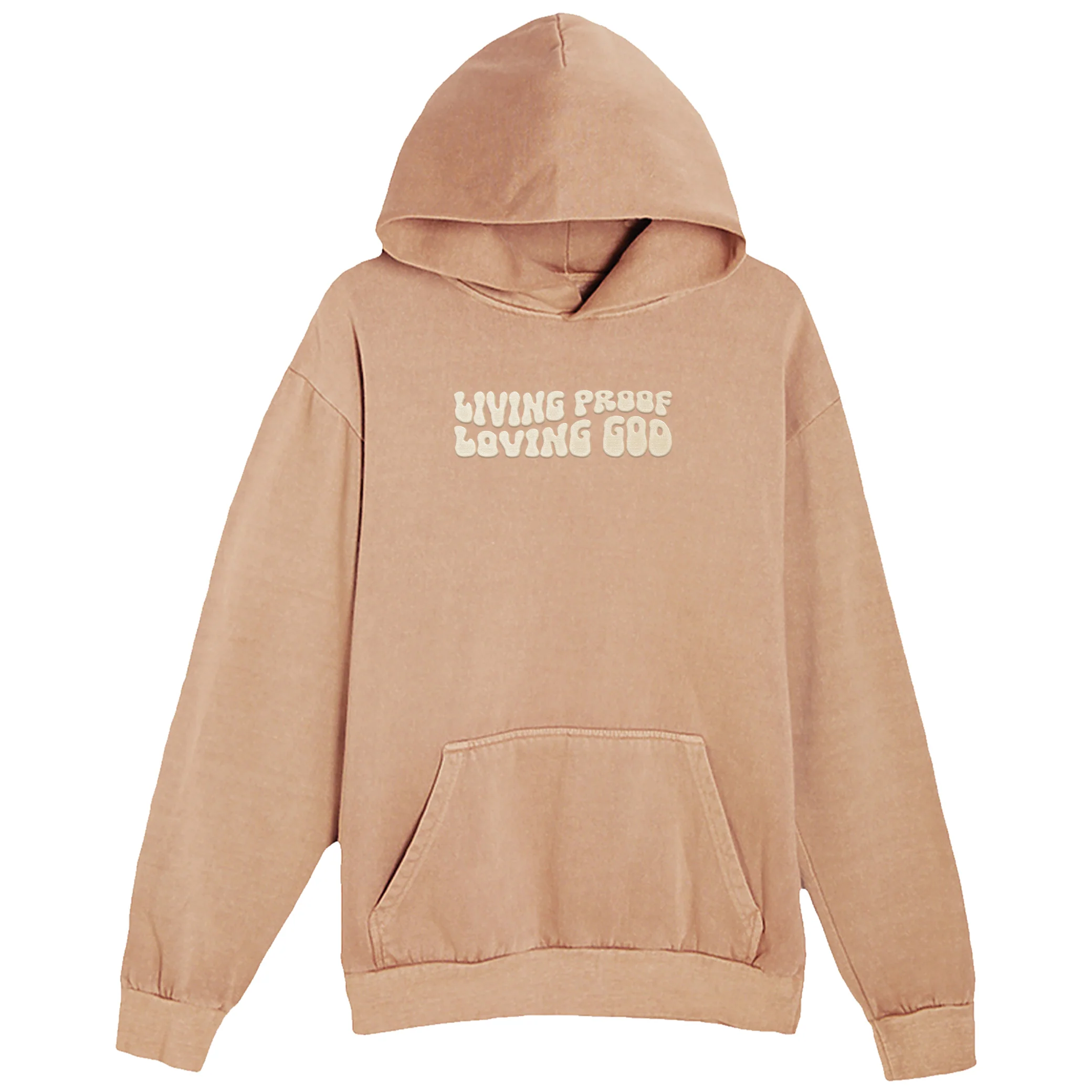 Loving God Embroidered Pullover Hoodie