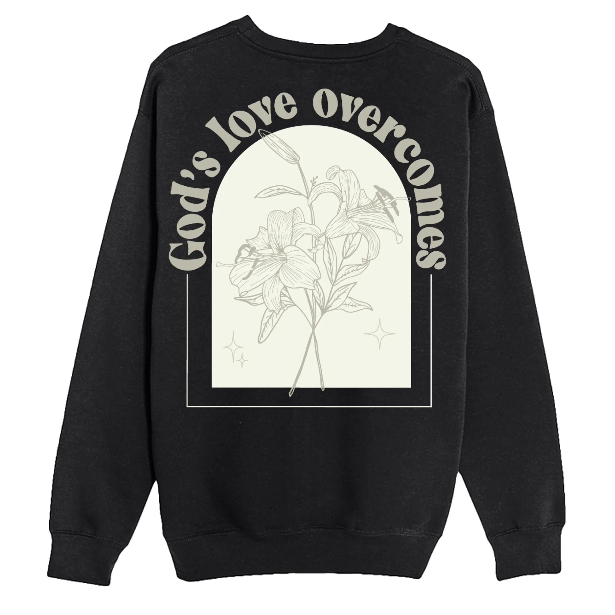 God's Love Overcomes Crewneck Sweatshirt - Image 5