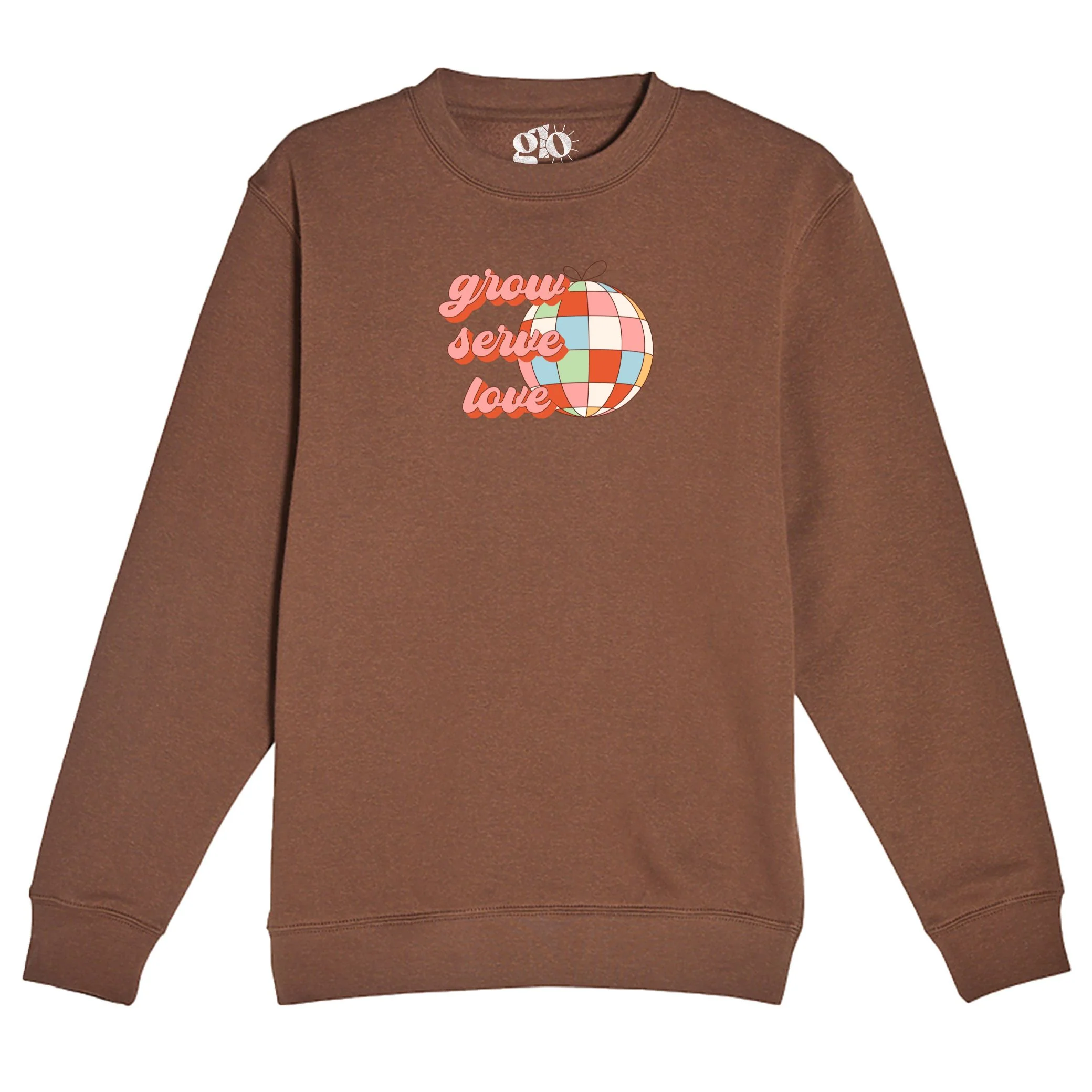 Grow Serve Love Crewneck Sweatshirt - Brown - Image 4