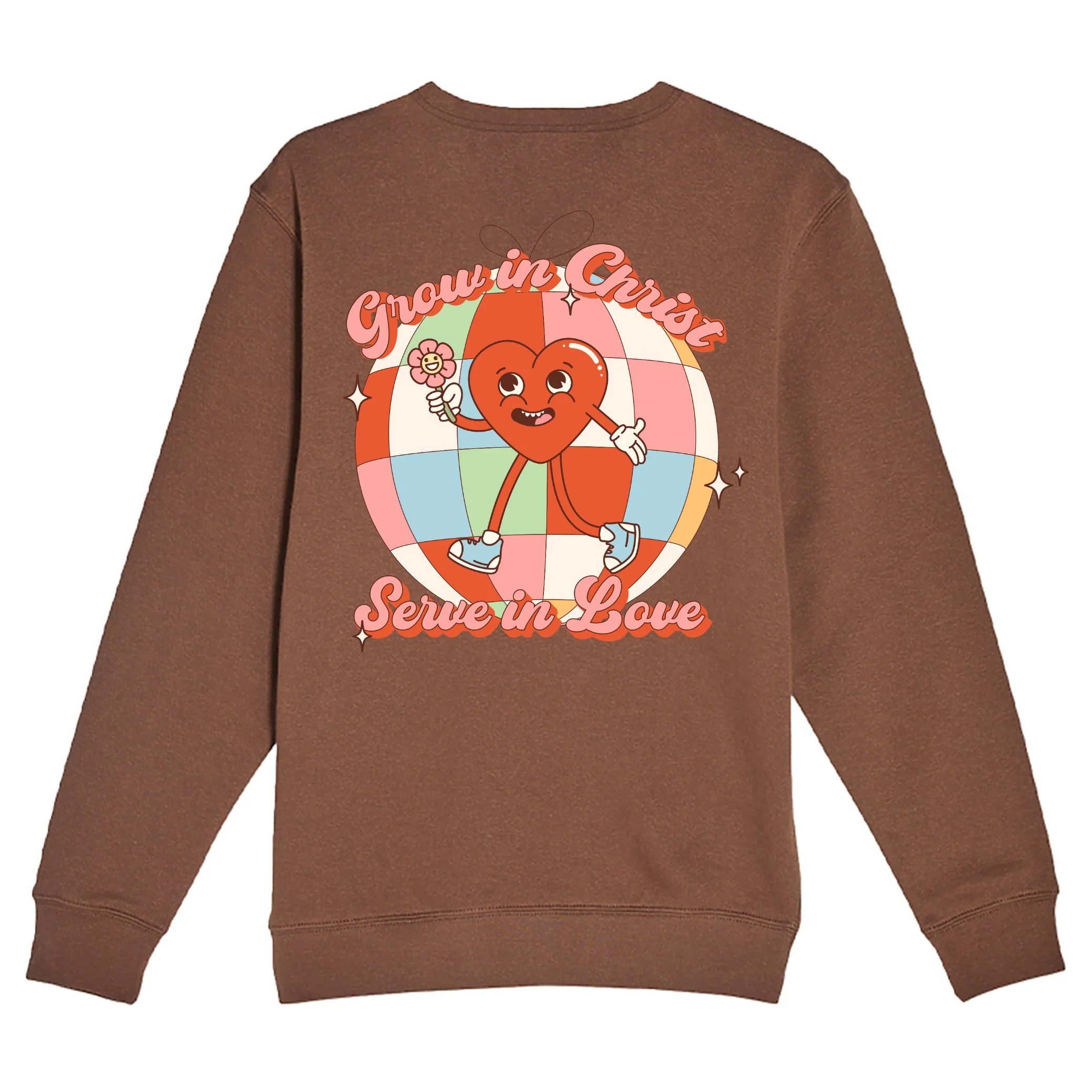 Grow Serve Love Crewneck Sweatshirt - Brown - Image 5