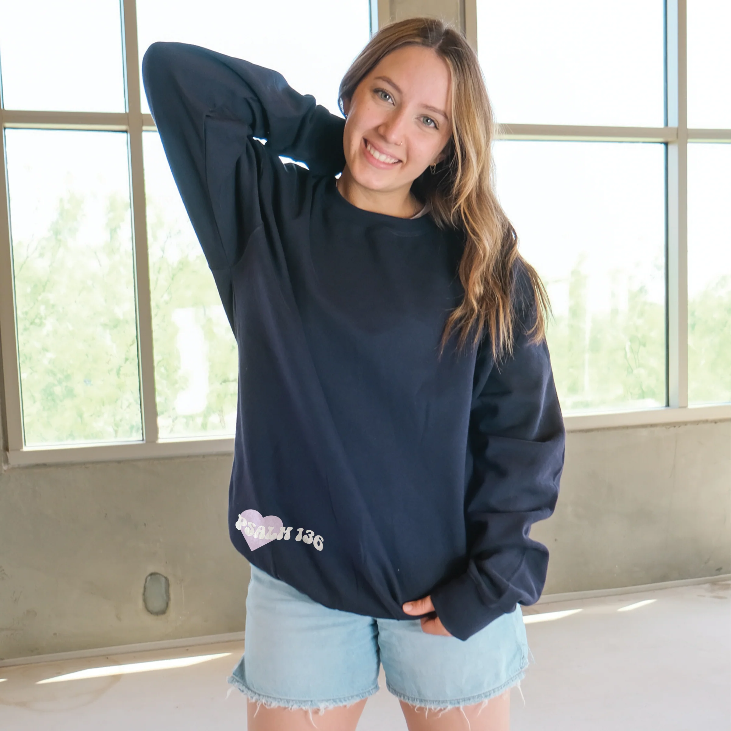 His Love Endures Forever Crewneck Sweatshirt - Image 3