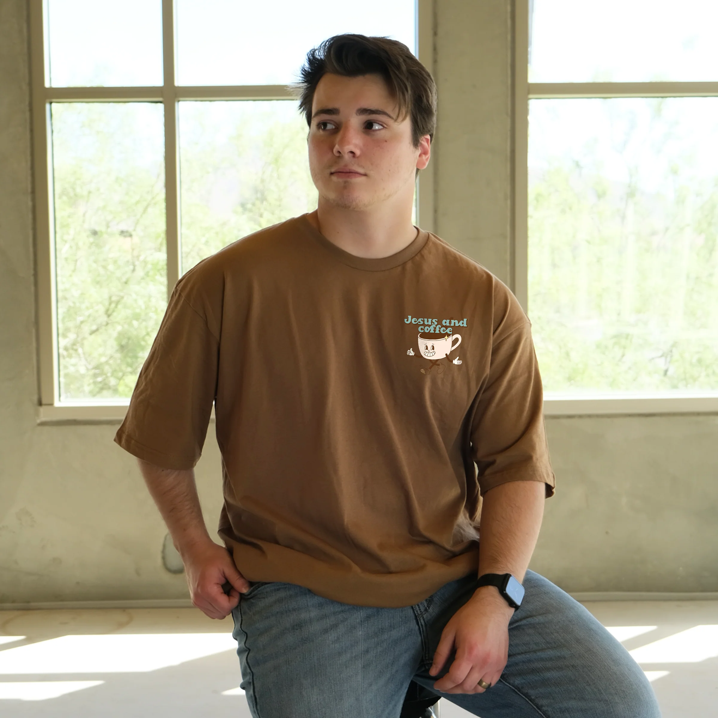 Jesus and Coffee Tee - Image 3