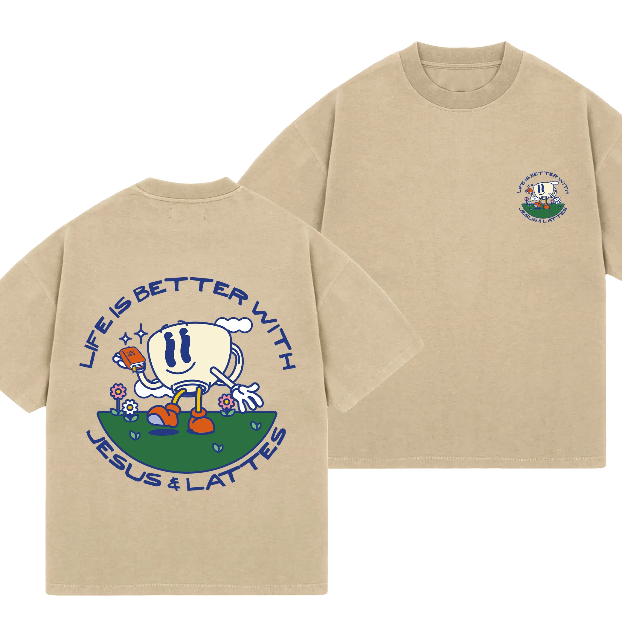 Jesus and Lattes Tee - Image 3