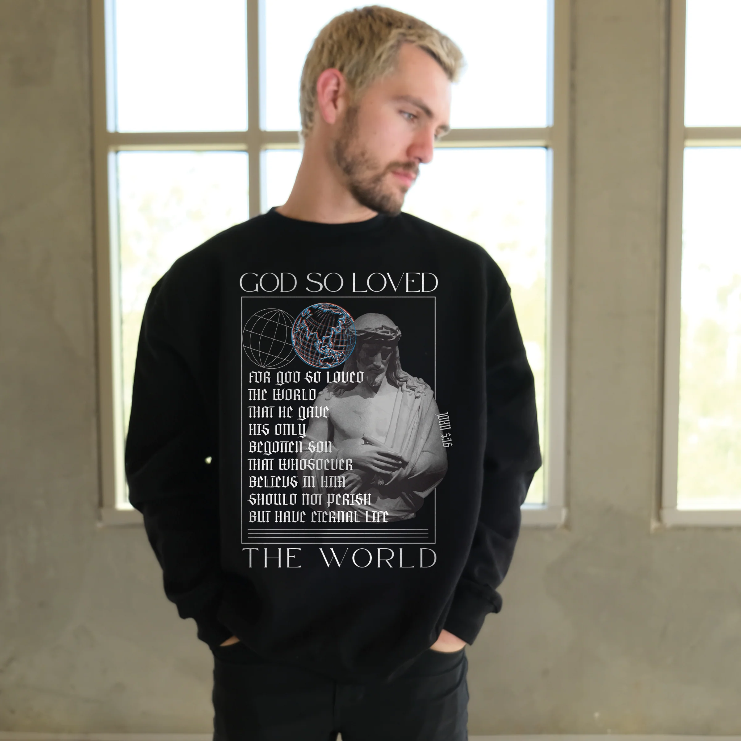 John 3:16 Crewneck Sweatshirt - Image 2