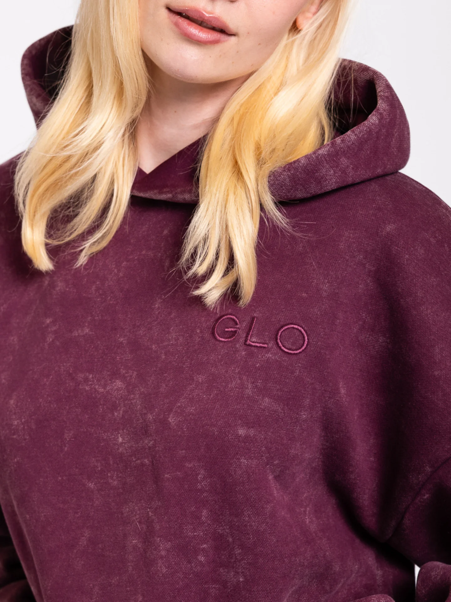 Kingdom Essential Hoodie - Snow Wash - Dark Cherry - Image 2