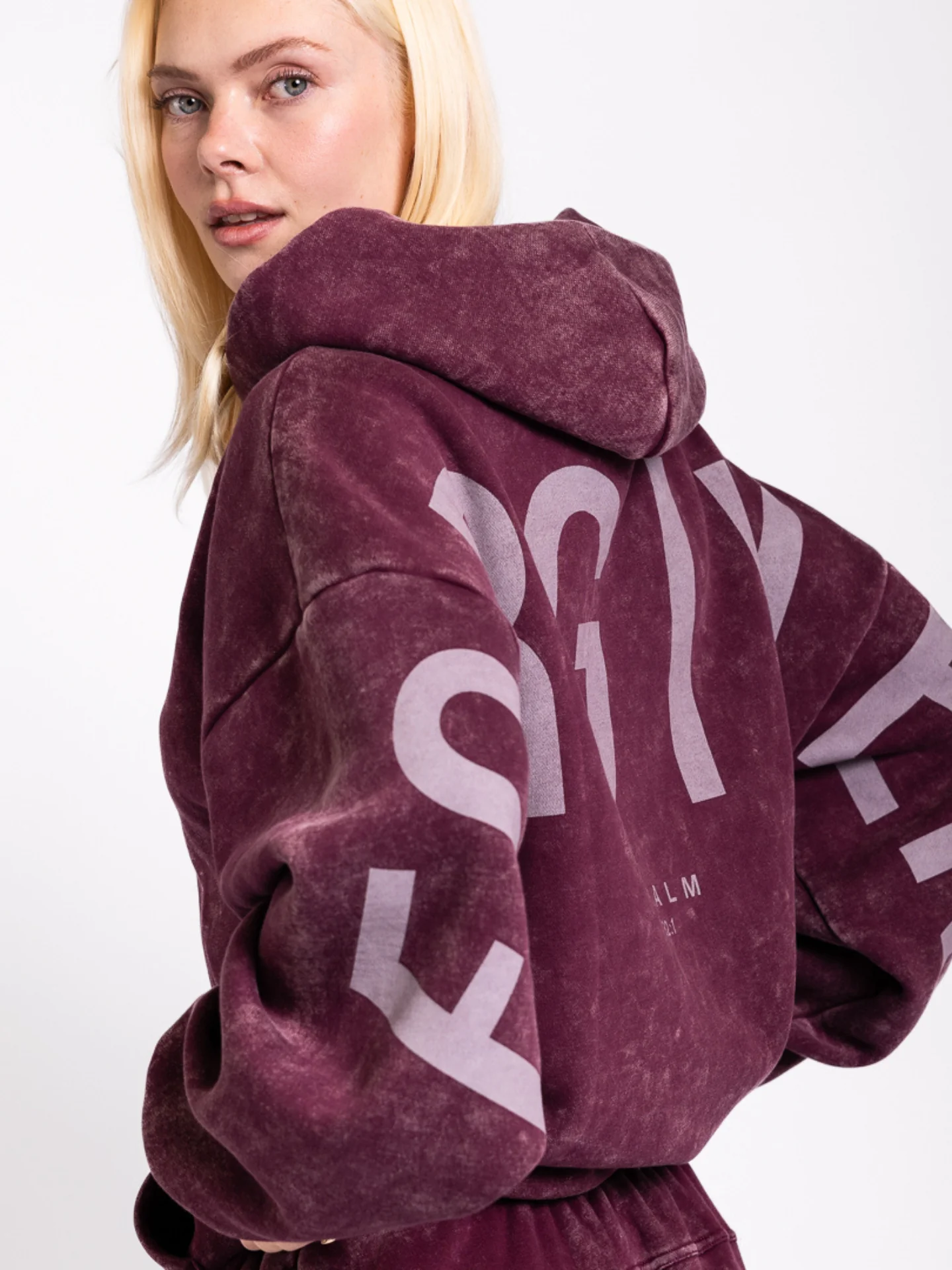 Kingdom Essential Hoodie - Snow Wash - Dark Cherry - Image 8