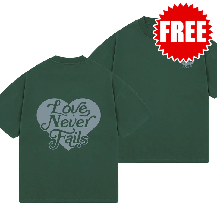 Love Never Fails Tee - Green - 0