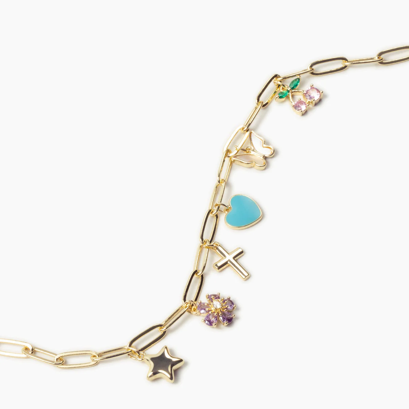 New Creation Charm Plated Brass Bracelet