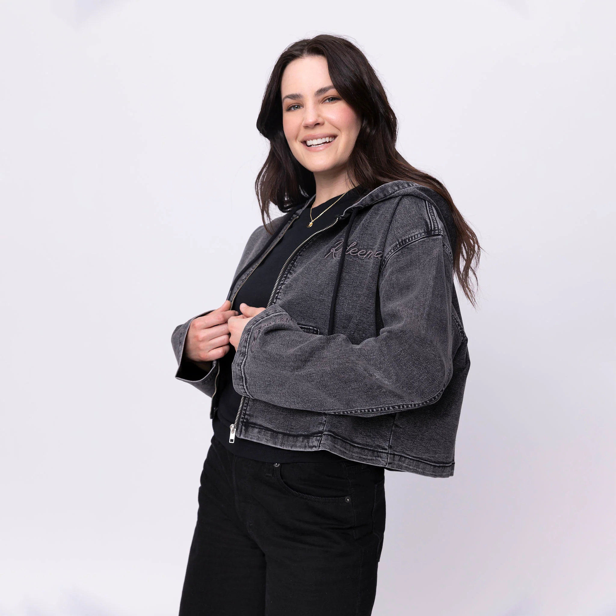 Vintage Washed Redeemed Denim Hoodie - Image 3
